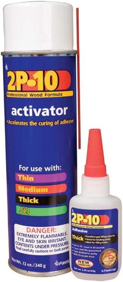 FastCap 2P-10 Super Glue Adhesive and Activator Combo Pack