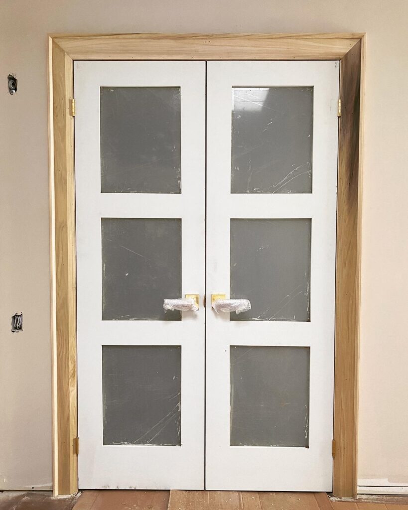 Interior double doors installed by a finish carpenter