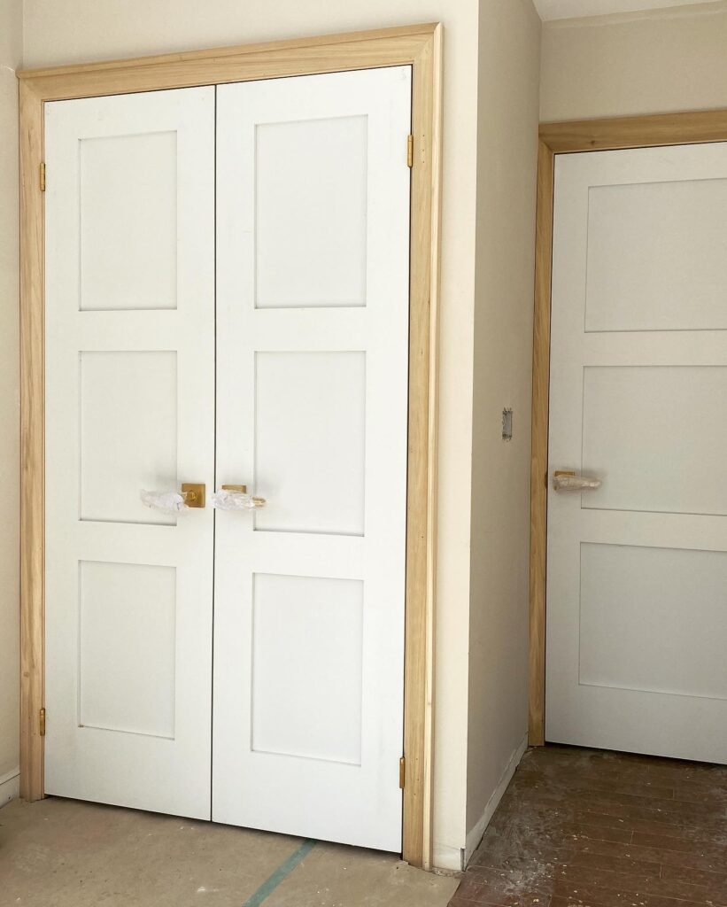 Interior double doors installed by a finish carpenter