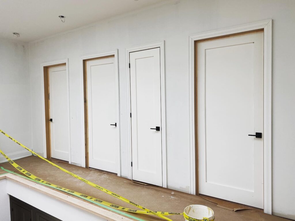 Interior doors installed by a finish carpenter