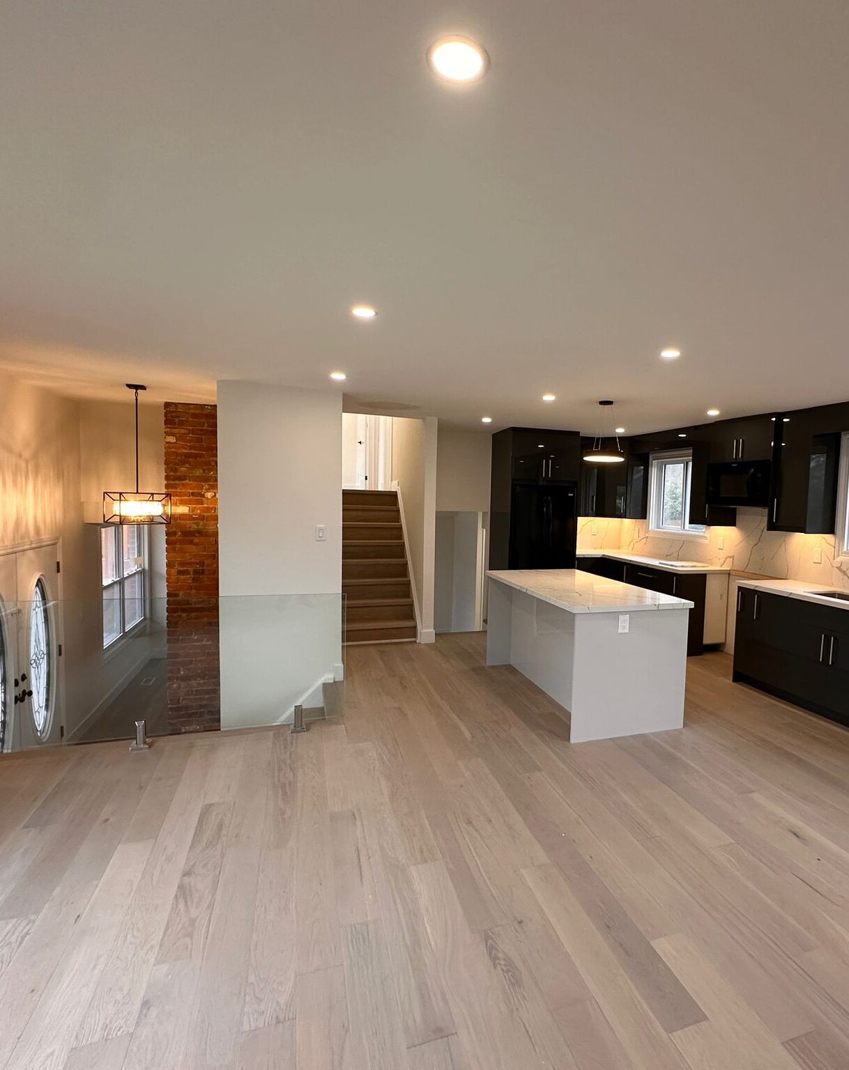 Hardwood flooring installed by a finish carpenter