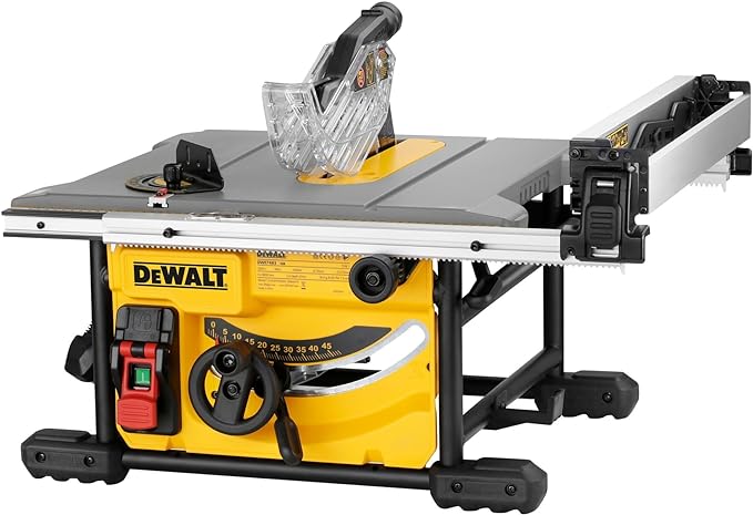 DEWALT Table Saw for Jobsite, Compact, 8-1/4-Inch