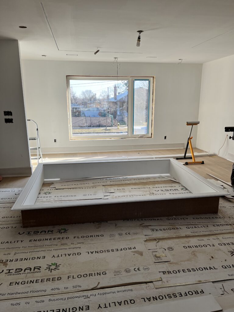 window extension and trim prepared by a finish carpenter in Toronto