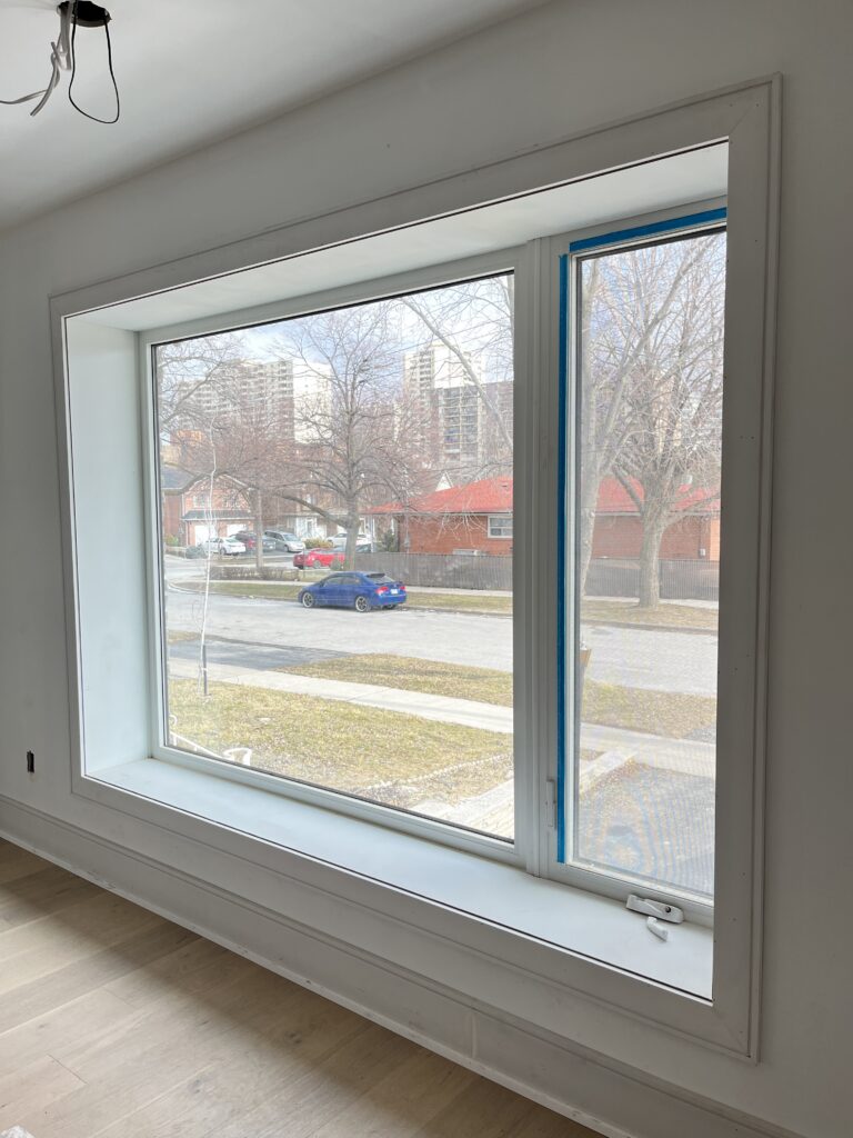 window extension and trim installed by a finish carpenter in Toronto