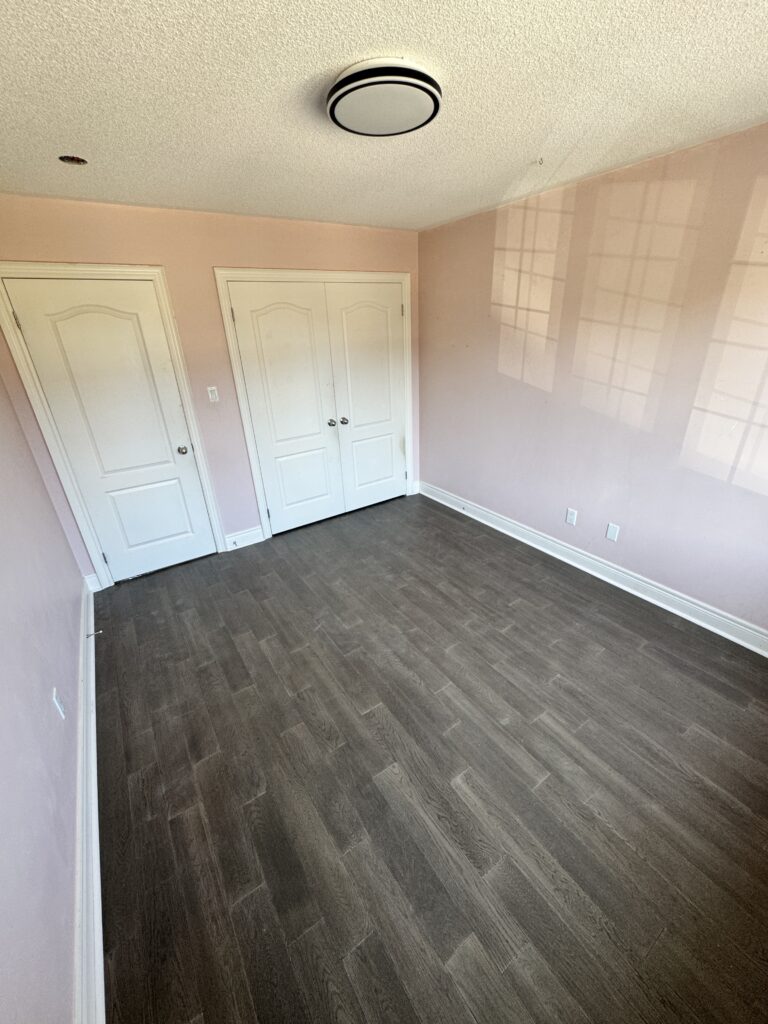 carpet removed and a new flooring installed by a finish carpenter in Brampton